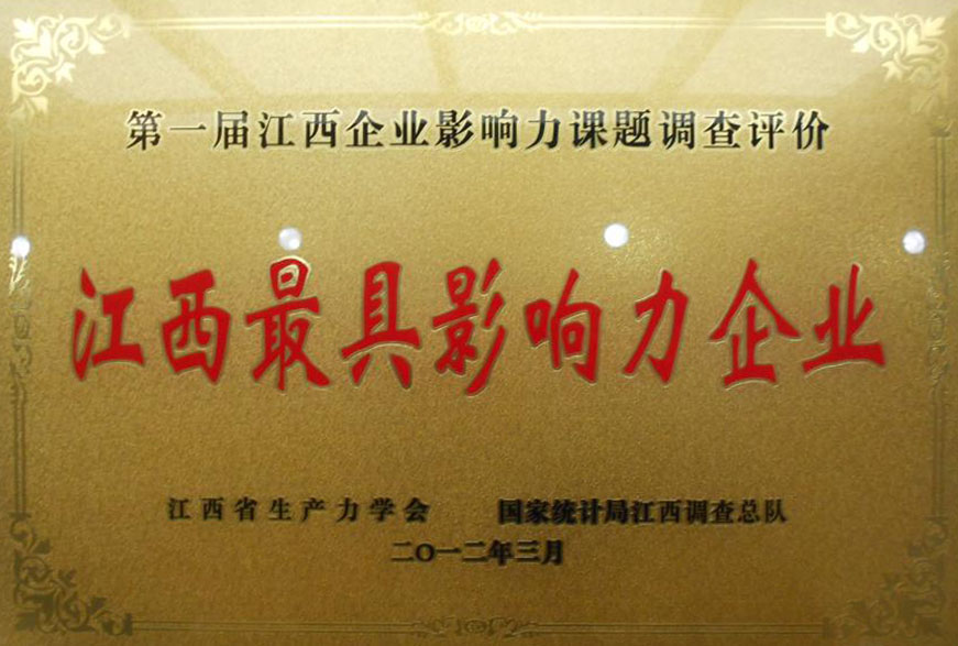 2012江西最具影響力企業(yè)